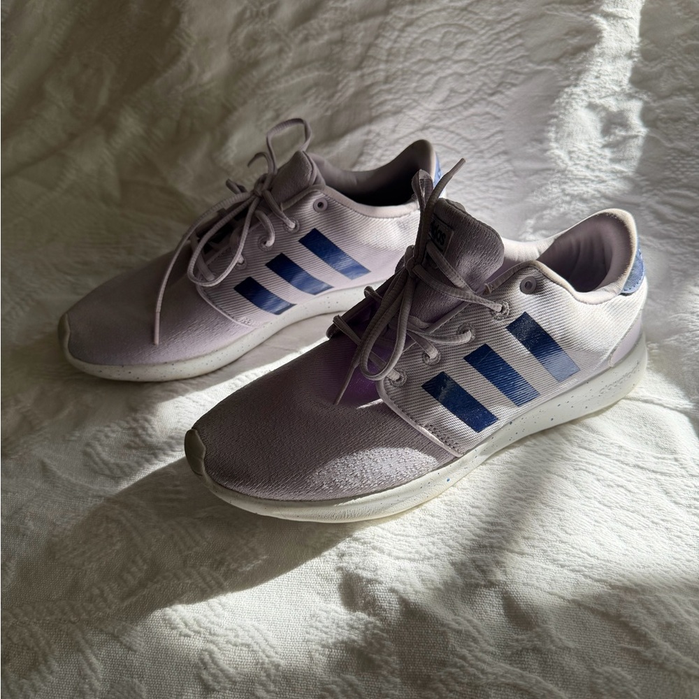 Adidas QT Racer in Lavender and Navy Blue 
Women’s 8.5